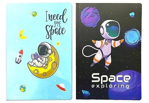 Pack of 2 Space Astronaut A5 Perfect Notebooks - 2 Designs (B0C8698MQV) Amazon Price History, Amazon Price Tracker