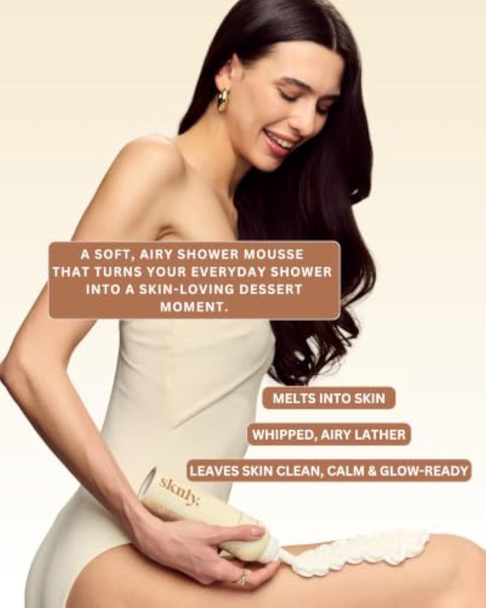 Sknly Vanilla Melt Whipped Shower Foam Body Wash