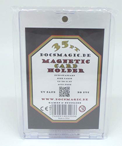 docsmagic.de Magnetic Card Holder Clear 35 PT UV Safe - Magnet Kartenhalter