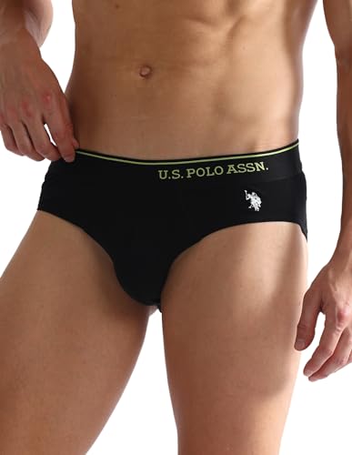 Image of U.S. Polo ASSN. Mens OEB08 Pure Cotton Antibacterial Underwear Briefs - Pack of 2