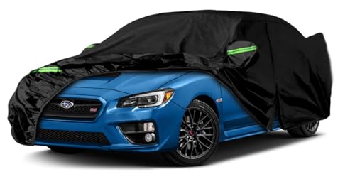 Image of Car Cover Compatible with Subaru WRX Impreza STI 2007-2024,6-Layers 210T Windproof All Weather Waterproof UV Sun Protection Snow Dust Storm Resistant with Straps Outdoor Covers
