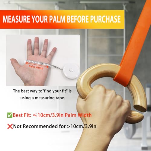 Image of Wooden Resistance Bands Handles Versatile Exercise Handles with Anti-Slip Grip Tapes for Elastic Band Workouts Home Gym Strength Training and Full-Body Workouts