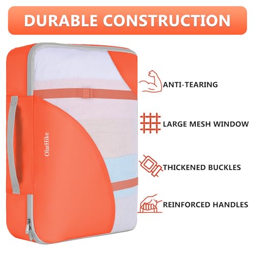 Image of 8 Set Packing Cubes for Travel, Gifts for Women Mom,Anti-Tearing Suitcase Organizer,OlarHike Vacation Essentials & Accessories for Cruise Ship