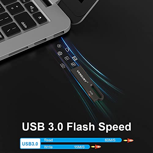 Vansuny 64Gb Flash Drive Metal Waterproof Usb Drive Usb 3.0 Ultra High Speed Memory Stick, Portable Thumb Drive For Pc/Tablets/Mac/Laptop #TOP5