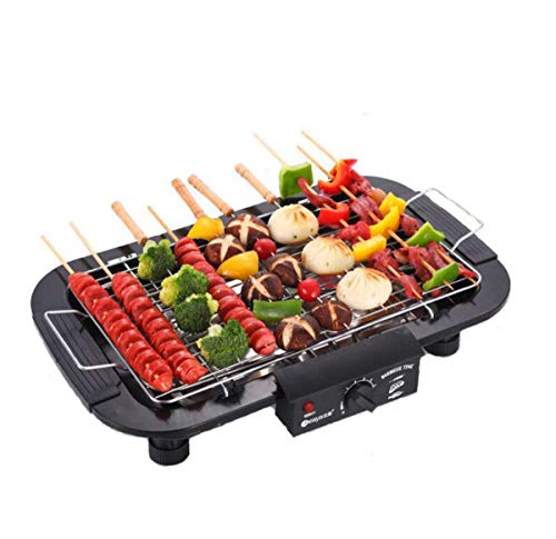 WJJJ BBQ Grill Electric Smoke Free Portable BBQ Barbecue Grill Family Barbecue Machine Indoor 2000 W