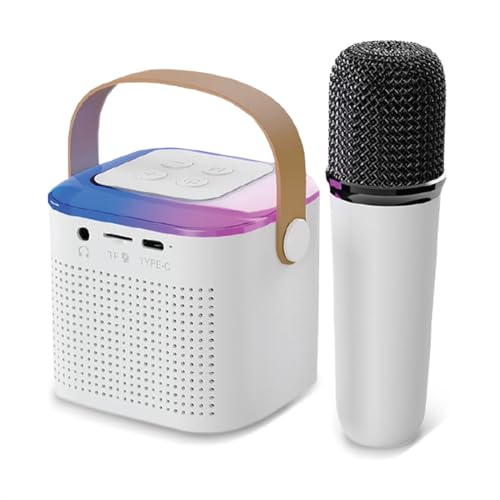 Image of Wembley Bluetooth Karaoke Set with Mic & Speaker | Fun Musical Toy for Kids for Singing | Ideal for Parties, Picnics & Travel Entertainment (White, Bucket Style)