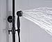 Rozin Bathroom Shower Faucet Set 2 Knobs Mixing 8-inch Rainfall Shower Head + Handheld Spray Oil Rubbed Bronze