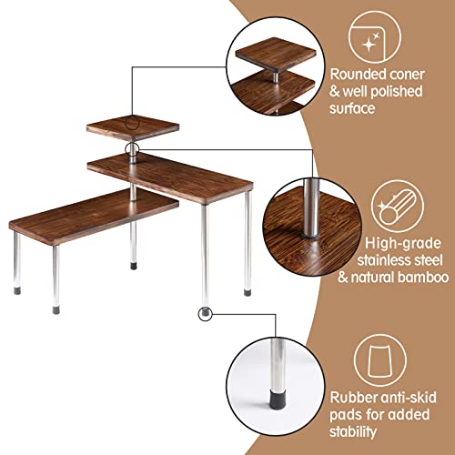 Apicizon Bathroom Organizer Countertop Corner Shelf, 3 Tier Corner Shelf Kitchen Organizer, Adjustable Spice Rack Corner Shelf For Kitchen, Bathroom, Make Up, Desktop, Office #TOP5
