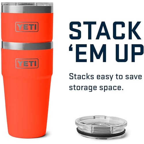 Image of YETI Rambler 20 oz Stackable Tumbler, Stainless Steel, Vacuum Insulated with MagSlider Lid