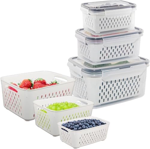 Kit Organizador de Geladeira, 3 PCS Organizador de Alimentos com ...