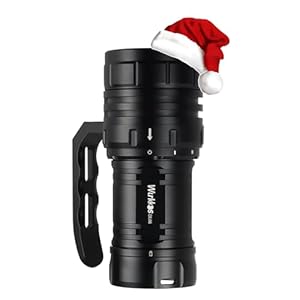 Wurkkos DL06 Duiklamp, 15.000 lumen, oplaadbaar, 6 x XHP50.2 leds, onderwaterzaklamp, krachtig met 3 x 5000 mAh batterijen en oplader, ingebouwde USB-C-oplaadpoort