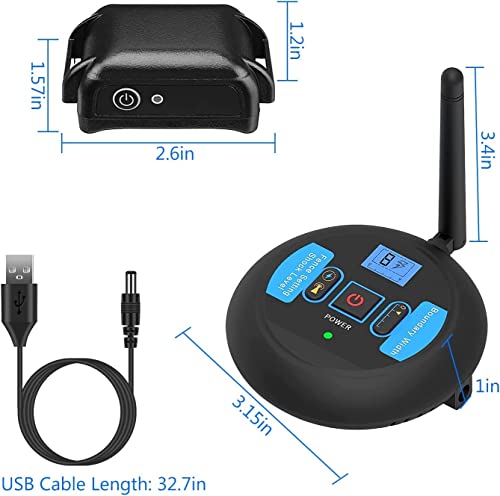 Lirioden Electric Wireless Dog Fence System Electric Fence For Dogs Containment Boundary Automatic Signal Radius Range 722Ft, Ipx8 Waterproof Rechargeable Tone&Shock Collar For Small Medium Large Dogs #TOP7