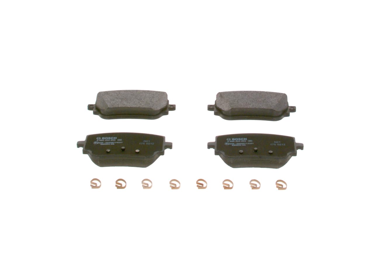 Bosch BP2519 Pastiglie Freno - Certificato ECE-R90-1 Set Di 4 Pastiglie - 4