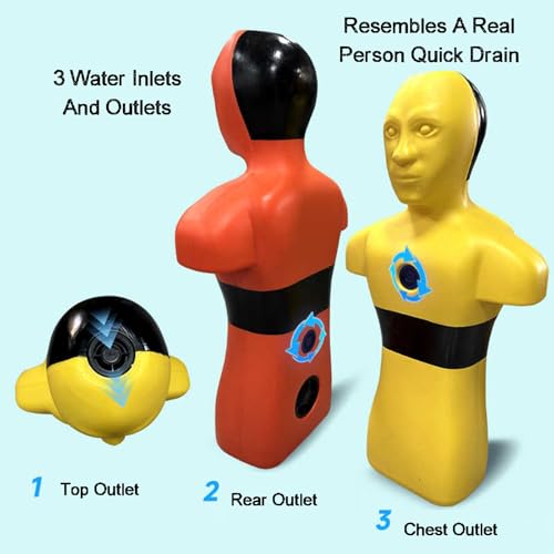 Muñeco de entrenamiento para rescate acuático amarillo miniatura 4