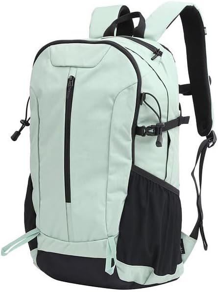30L Water Resistant Breathable Hiking Backpack, Outdoor Sports Travel Daypack with Large Capacity, Mint Green and Black (Black)