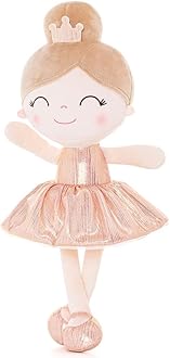 GloveleyaBaby Girl Gifts Baby Dolls Soft Doll Glitter Fish Scale Skirt Girl Pink 12inches