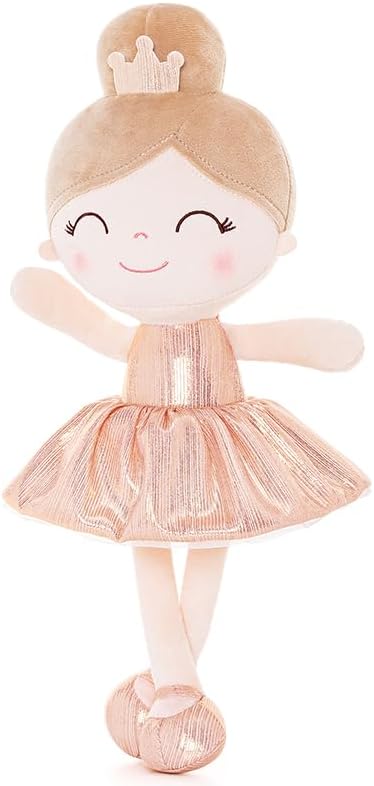 GloveleyaBaby Girl Gifts Baby Dolls Soft Doll Glitter Fish Scale Skirt Girl Pink 12inches