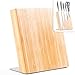 Price comparison product image Coninx Magnetic Knife Holder Block 22x23cm, Single Sided Strong Magnets Knives Holders for Kitchen, Utensils Display, Solution Full Drawers, Wooden Empty Blocks (Bamboo)