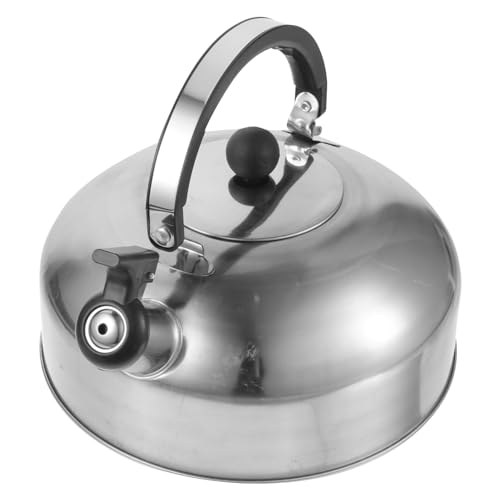 Garneck Hervidor de Agua de Acero Inoxidable con Plano y Silbato Automático Tetera para Inducción y Gas Duradera y Fácil de Limpiar Uso Doméstico y Camping