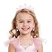 ELEMIRSA Girl Handbag Purse for Little Girls Kids Pretend Play Dress Up Necklace Hair Accessories Jewelry Set, Light Pink