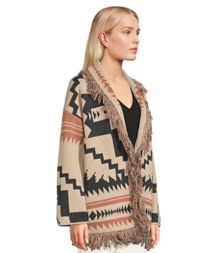 Pendleton Women's Graphic Fringe Cardigan2