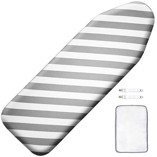 SheeChung Ironing Board Cover and Pad-15x54 Thick Ironing Board Covers with Padding Standard Size,Scorch and Stain Resistant Thick Padding,Large Ironing Cover with Elastic Edge & Adjustable Fasteners by SheeChung - Used condition - US$10.39