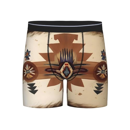 Native American Patterns Men's boxer briefs, high-elastic, breathable fabric, multiple sizes (S-2XL)