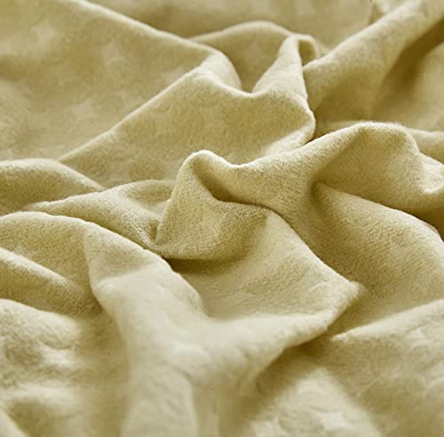 Houseri Beige Velvet Comforter Set King Cream Colored Fluffy Comforter Bedding Cream Yellow Micromink Sherpa Comforters King Fuzzy Bed Comforter Warm Flannel Plush Bedding Sets King #TOP1