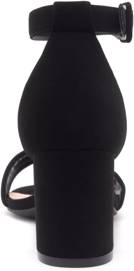 Shoe Land Low Block Heels for Women – Square Open Toe Ankle Strap Chunky Heels | Slingback Dress Sandals with Double Bowknots for Wedding, Bridal & Party - Image 3