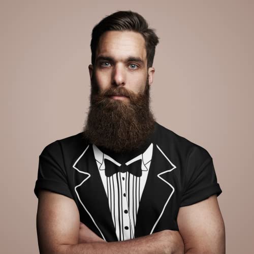 P&B Tuxedo White Funny Men's T-Shirt3