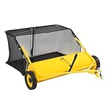 VINGLI 42 Inch Garden Lawn Yard Sweeper, 12 cu.ft. Heavy Duty...