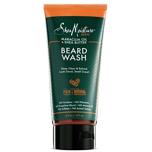 Shea Moisture Mens Beard Wash, Premium All Natural ingredients, Maracuja Oil & Shea