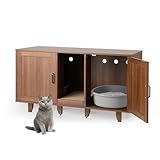 🐱*Matériaux Résistants et Structure Sûre* Fabriqué en MDF solide et résistant, cette maison de toilette pour chat assure une stabilité et une durabilité optimales. Pas moins de 6 pieds garantissent un support stable. La fermeture magnétique intérieure empêche les chats d'ouvrir la porte depuis l'intérieur.