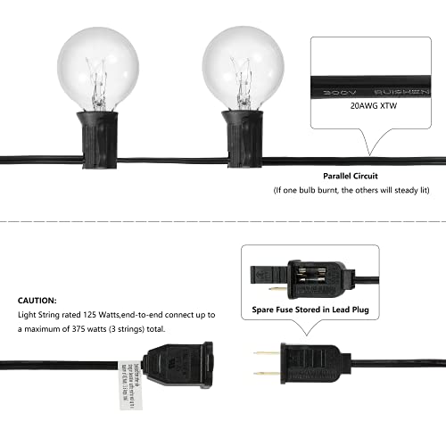 Cadena de luces LED rústicas para exteriores de 25 luces miniatura 5