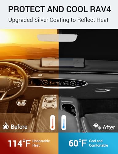 Image of Proadsy 2026 Upgrade Windshield Sun Shade Custom Fit Genesis GV70 2022-2025 2026 Foldable Front Sunshade Protector Sun Visor Blocks UV Rays Keep Car Cooler Accessories