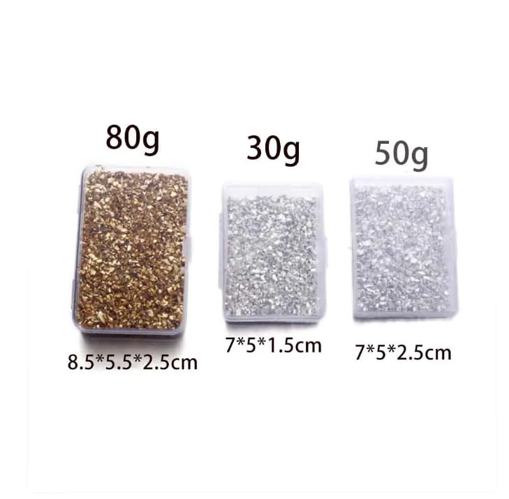 80g/Box Crushed Glass Stones Resin Filling For DIY Epoxy Resin Mold Crystal Art Decoration Making2