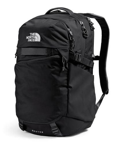 The North Face Router Everyday Laptop Backpack - Daypack, Water Repellent, Laptop Sleeve, Reflective Details, TNF Black/TNF Black-NPF, One Size - Image 2