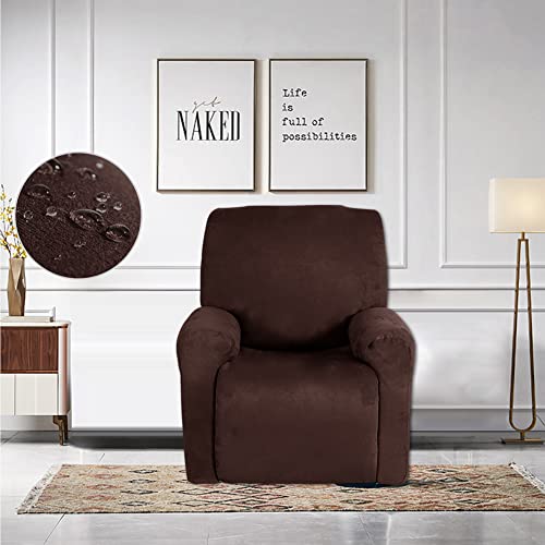 Funda para sillón reclinable sofá protector lavable elástica con bolsillo 7