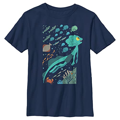 T-shirt Disney Pixar Luca pour garçon vêtement bleu d'été