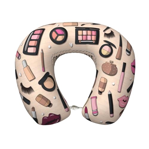 Pidgazdfgv Modern Girl - Almohada cosmética de viaje para avión, almohada de cuello de espuma viscoelástica, lavable a máquina, festival