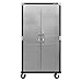Seville Classics UltraHD Solid Steel Rolling Lockable Metal Storage Cabinet Locker Organizer, w/Adjustable Shelves for Garage, Warehouse, Office, Classroom, Graphite, 36