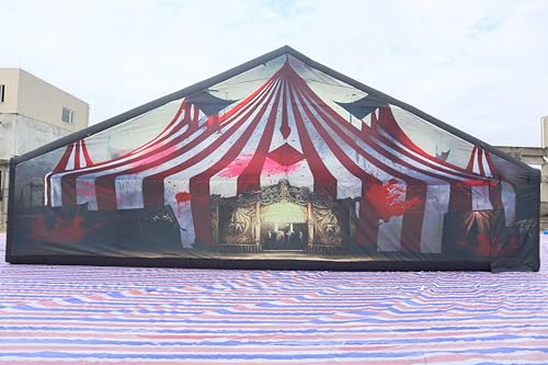 Daregame Clown House 33x18x6.5FT Portable Inflatable Maze Labyrinth with Free Air Blower Tunnel Challenging Games in Indoor or Out Door for Party Event