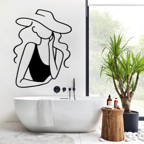 Metal Minimalist Abstract Woman Wall Art, Metal Woman Wall Art,