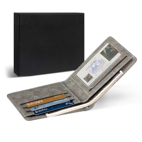 Image of Embroidered Bad Mother f ker Leather Wallet (grey)