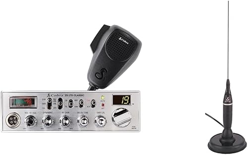 Cobra 29 LTD Radio CB profesional y Cobra HGA1500 Antena CB de montaje magnético de 42 pulgadas 40 canales completos, receptor ajustable,