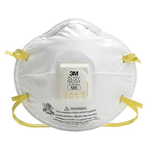 3M Particulate Respirator 8210V with Cool Flow Valve, Smoke, Grinding, Sanding, Sawing, Sweeping, Woodworking, Dust, 80/Pack