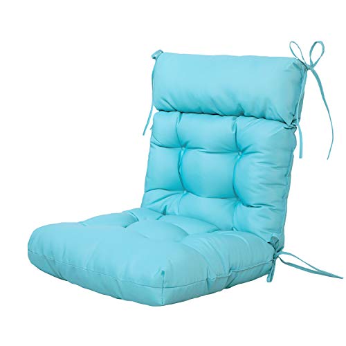 Artplan Adirondack Outdoor Chair Cushion, All Weather Patio Cushion, Wicker Tufted Pillow For Patio Furniture,Skyblue #TOP23