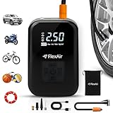 FLEXAIR – Gonfleur Pneus Voiture & Pompe Vélo Électrique Rechargeable | Compresseur à...