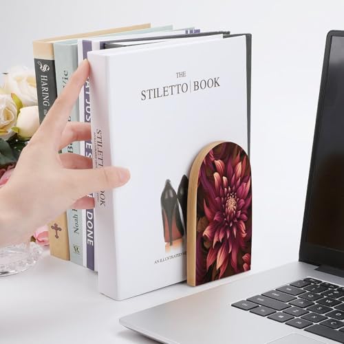 Sujetalibros de madera resistente que evita la caída de libros pesados 7