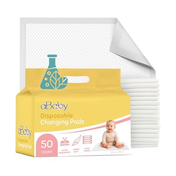 Disposable-Changing-Pads-for-Baby-50-Pack-Super-Soft-and-Ultra-Absorbent-Baby-Changing-Pad-Leak-Proof-Diaper-Changing-Pads-for-Stress-Free-Baby-Diaper-Changes-White